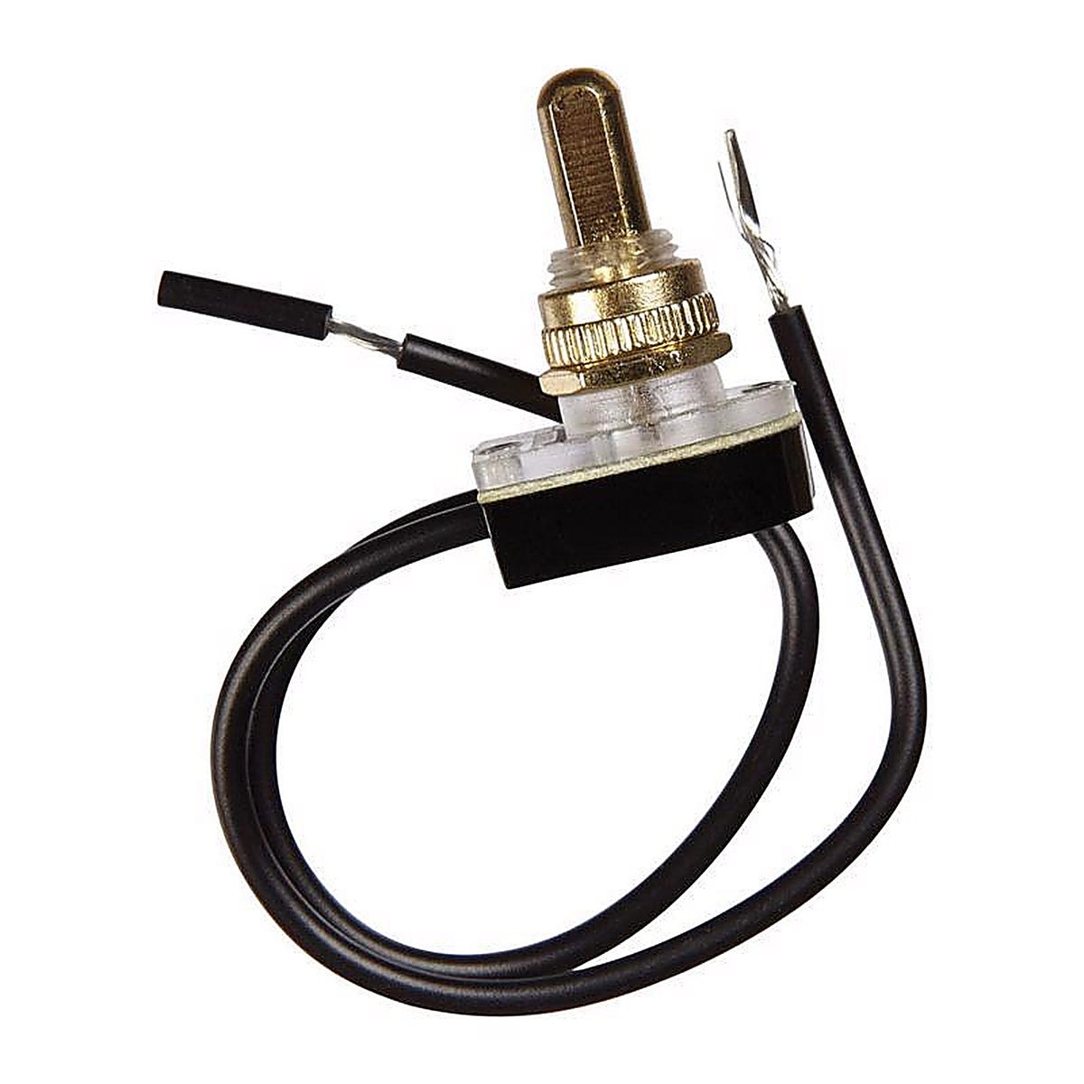 Jandorf 61224 6 amps Single Pole Push Button Appliance Switch Black/Brass 1/Pack