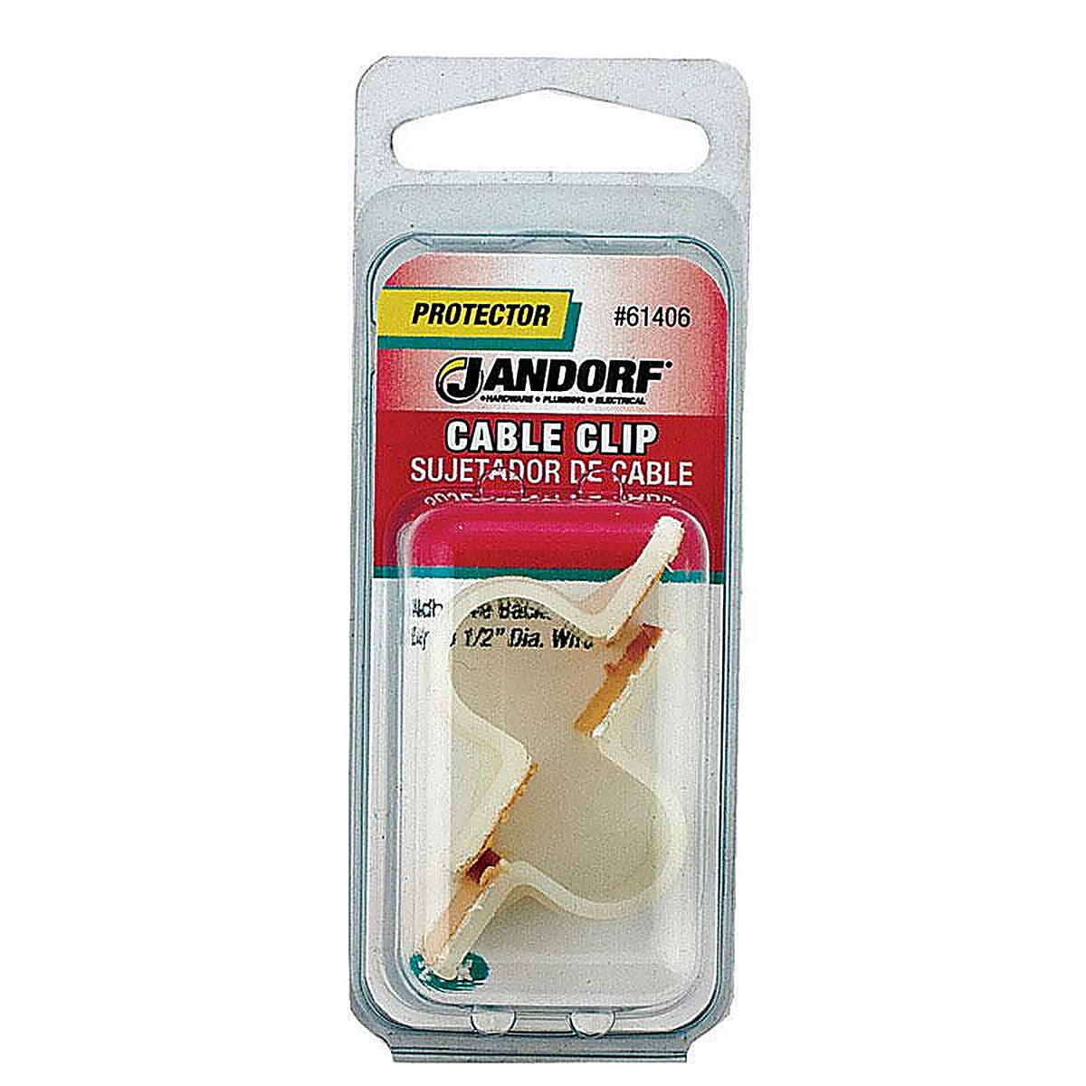 Jandorf 61406 1/2 in. Dia. x 1.6 in. L Natural Nylon Cable Clip