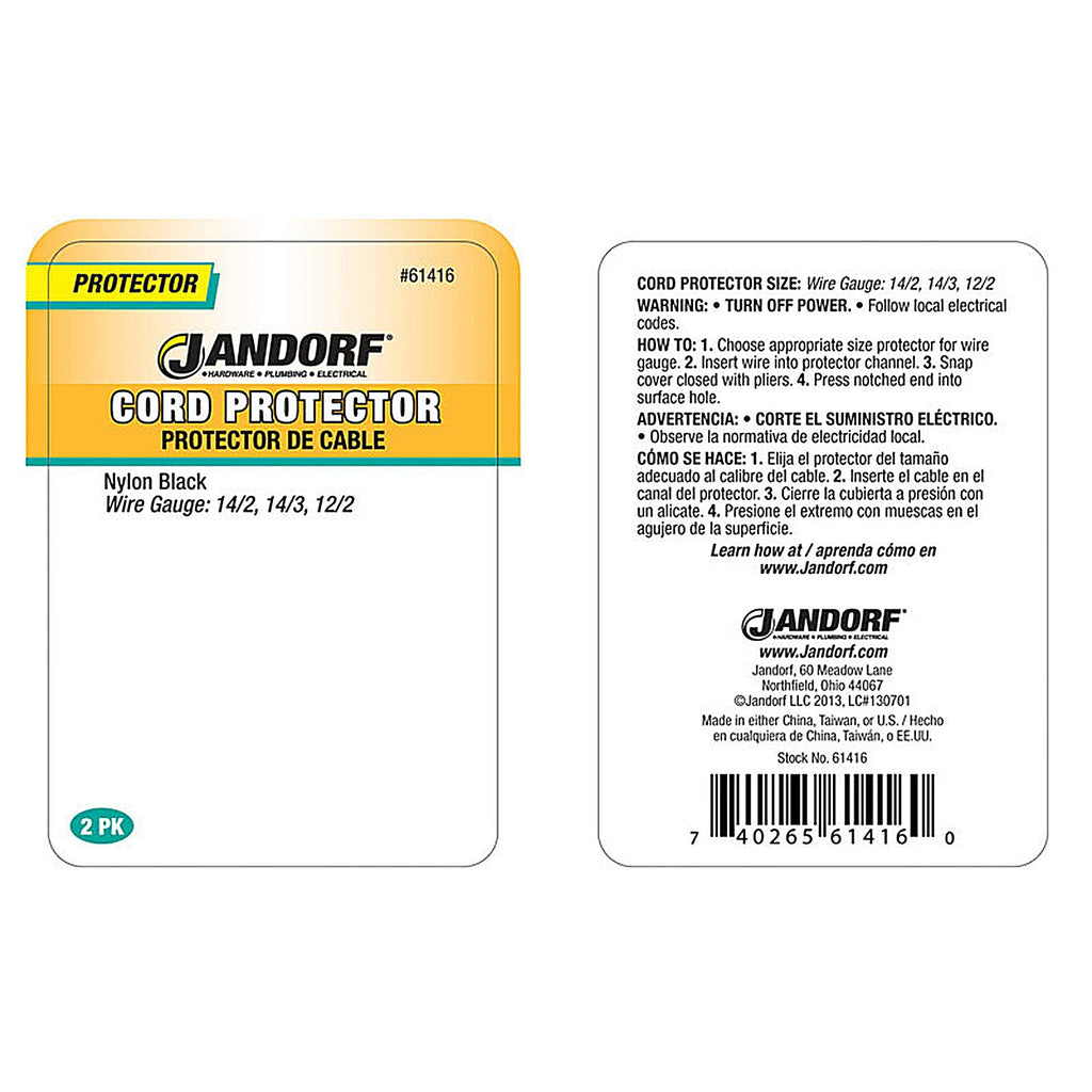 Jandorf 61416 0.81 in. L Cord Protector 2/Pack
