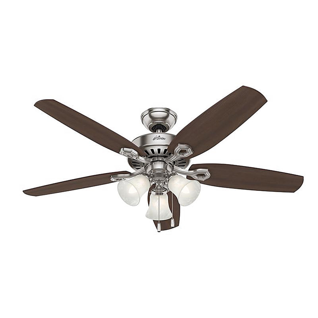 Hunter 53237 Builder Plus 52 in. Brushed Nickel LED Indoor Ceiling Fan