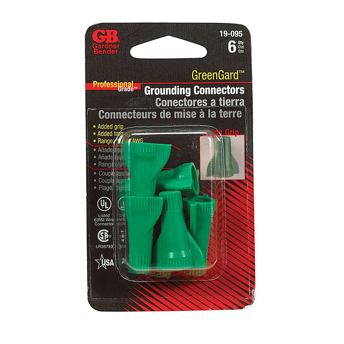 Gardner Bender 19-095 GreenGard 14-10 Ga. Copper Wire Wire Connector Green 6/Pack