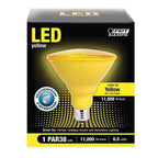 Feit Electric PAR38/Y10KLEDBX PAR38 E26 (Medium) LED Bulb Yellow 90 W 1 pk