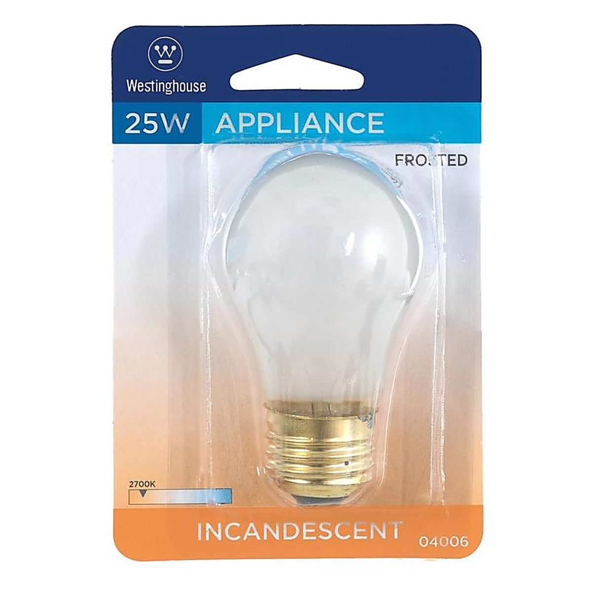 Westinghouse - 0400648 - 25 W A15 Appliance Incandescent Bulb E26 (Medium) White 1 Pack