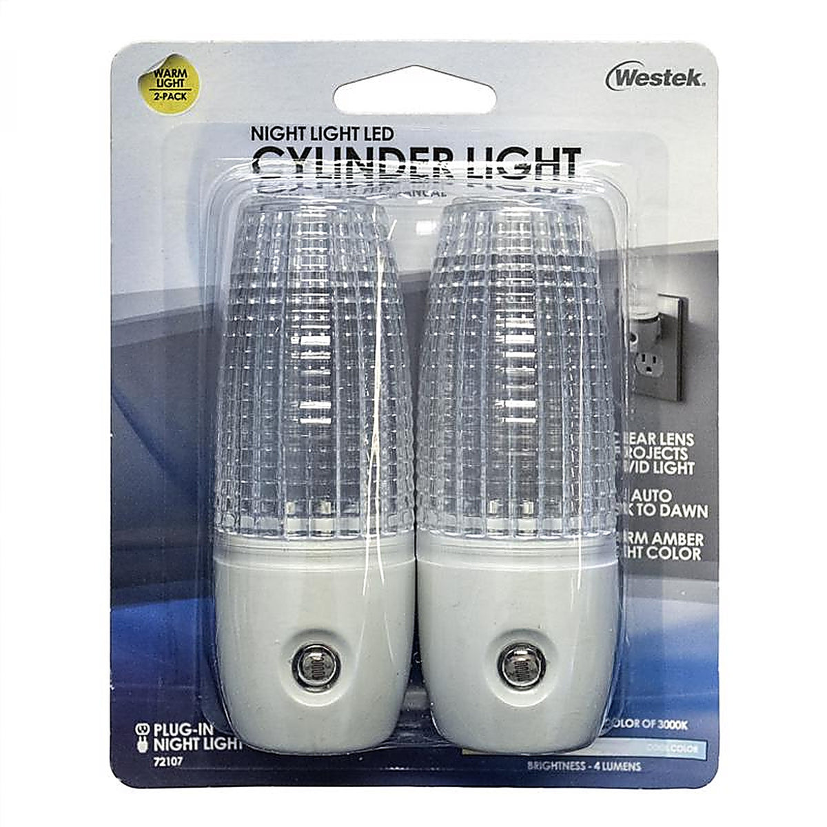Amerelle 72107 AmerTac Automatic Plug-in Classic LED Night Light w/Sensor