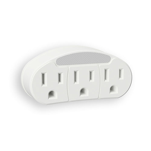 Amerelle NL-OTAD-W AmerTac Automatic Plug-in Incandescent Night Light w/Outlet