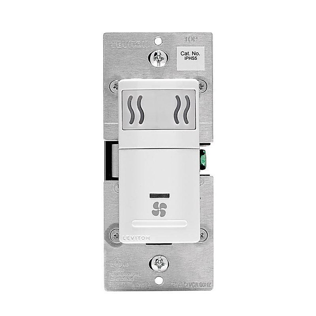 Leviton R02-IPHS5-0LW Decora Single Pole Motion Sensor Humidity Sensor/Fan Control White 1/Pack