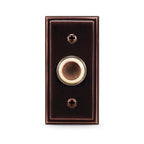 Heath Zenith SL-716-00 Oil Rubbed Bronze Metal Wired Pushbutton Doorbell