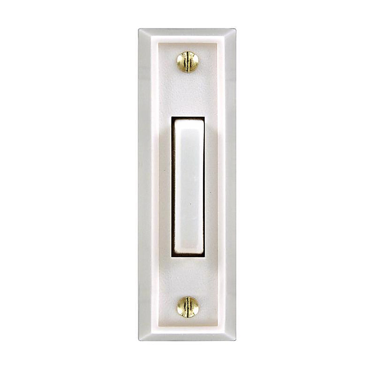 Heath Zenith SL-315-1-00 White Plastic Wired Pushbutton Doorbell