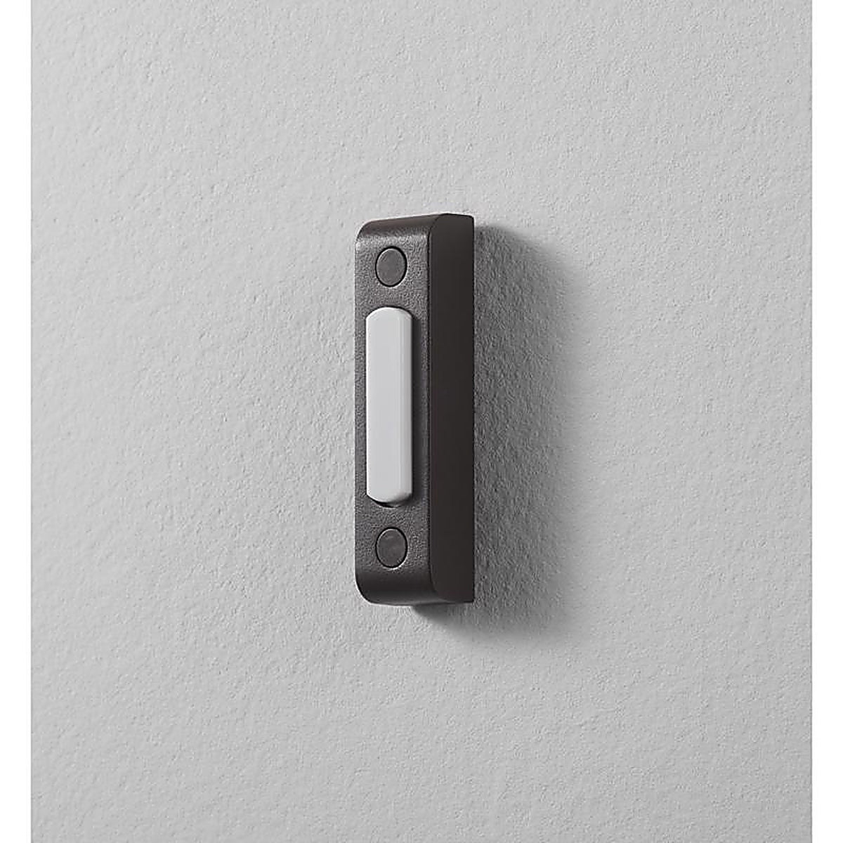 Heath Zenith SL-557-00 Oil Rubbed Bronze Brown Metal Wired Pushbutton Doorbell
