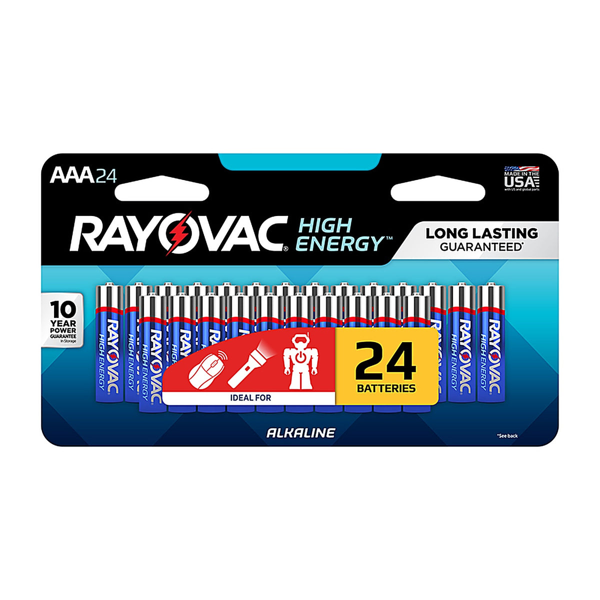 Rayovac - 824-24LTK - High Energy Aaa Alkaline Batteries 24 Pack Carded