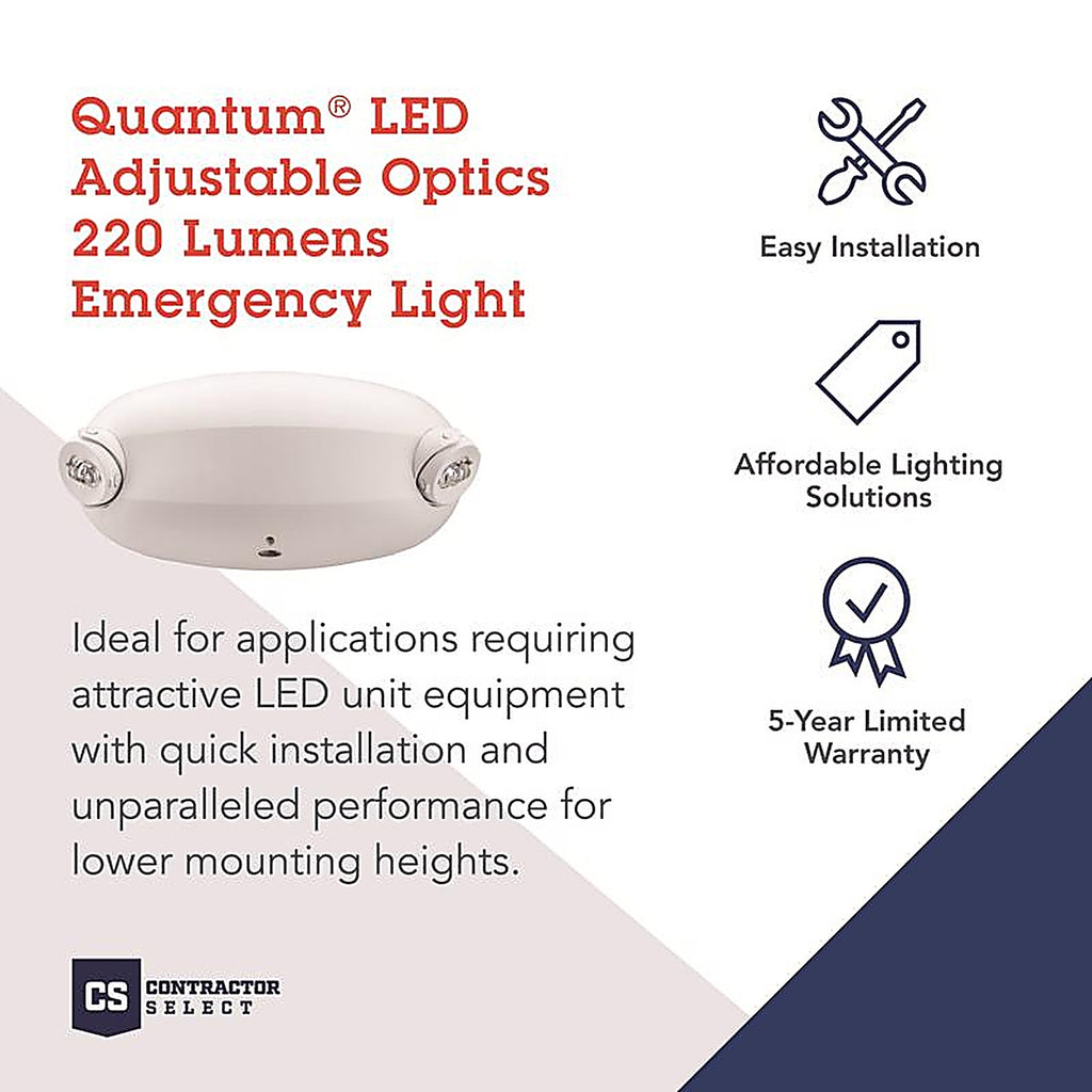 Lithonia Lighting - 264E6T - Switch Hardwired LED White Emergency Light