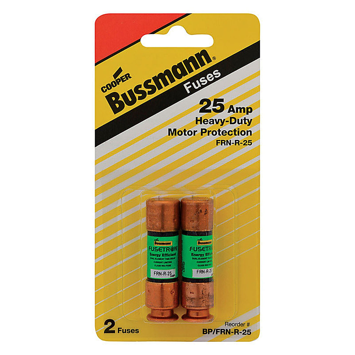 Bussmann BP/FRN-R-25 25 amps Dual Element Time Delay Fuse 2/Pack