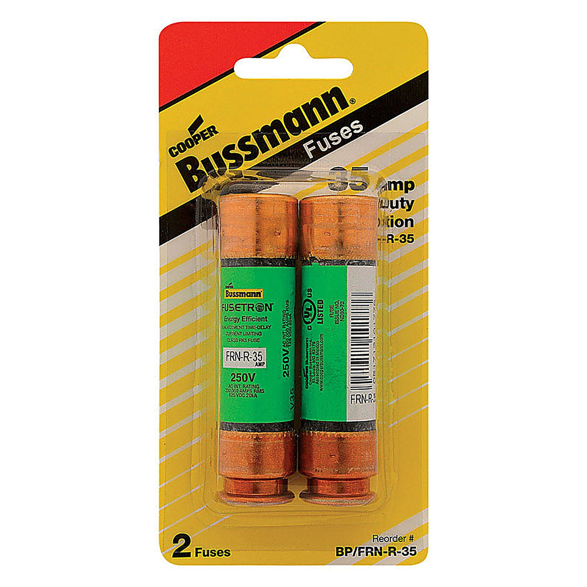 Bussmann - BP/FRN-R-35 - 35 Amps Dual Element Time Delay Fuse 2 Pack