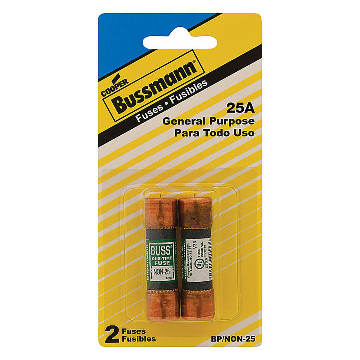 Bussmann - BP/NON-25 - 25 Amps Non Current Fuse 2 Pack