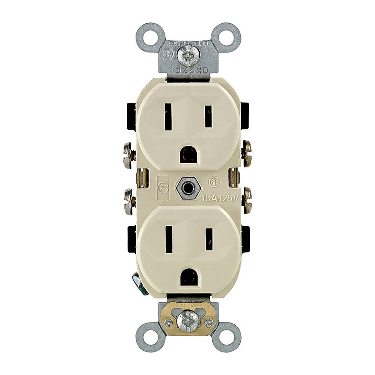 Leviton CBR15-00I 15 amps 125 volt Ivory Outlet 5-15R 1/Pack