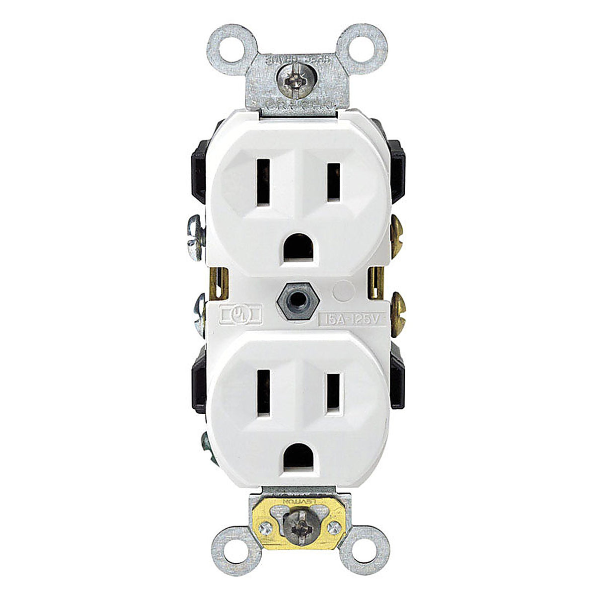 Leviton CBR15-00W 15 amps 125 volt White Outlet 5-15R 1/Pack