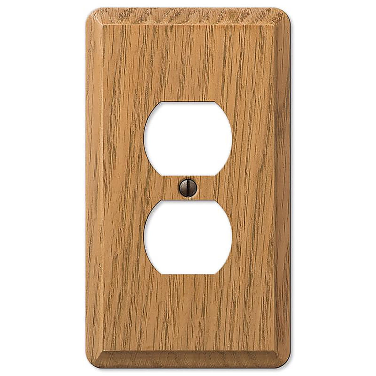 Amerelle 901DL Contemporary Brown 1 gang Wood Duplex Outlet Wall Plate 1/Pack