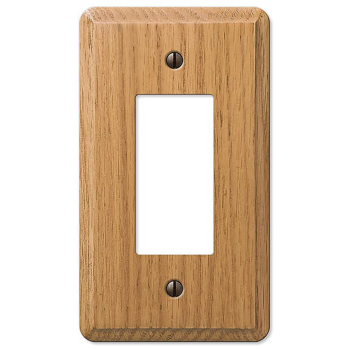 Amerelle 901RL Contemporary Brown 1 gang Wood Rocker Wall Plate 1/Pack