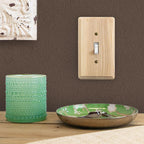 Amerelle - 401TD - Contemporary Unfinished Beige 2 Gang Ash Wood Duplex/Toggle Wall Plate 1 Pack