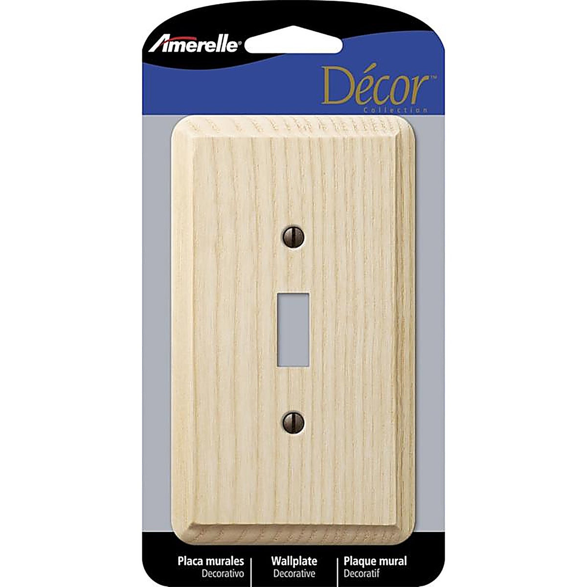 Amerelle 401T Contemporary Unfinished Beige 1 gang Wood Toggle Wall Plate 1/Pack
