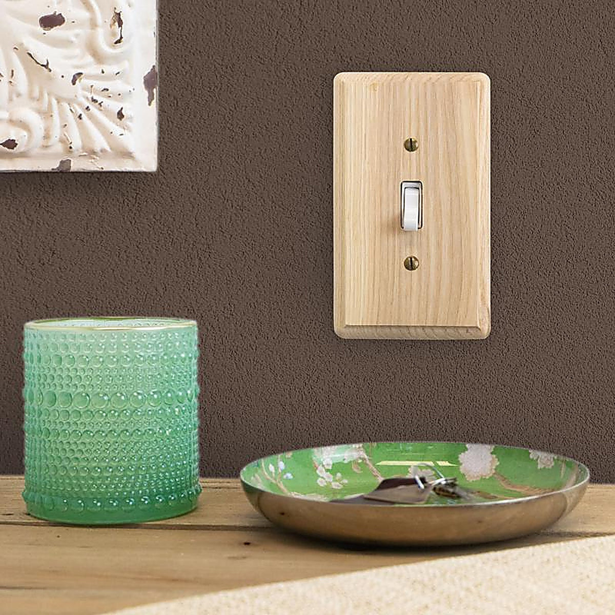 Amerelle 401T Contemporary Unfinished Beige 1 gang Wood Toggle Wall Plate 1/Pack