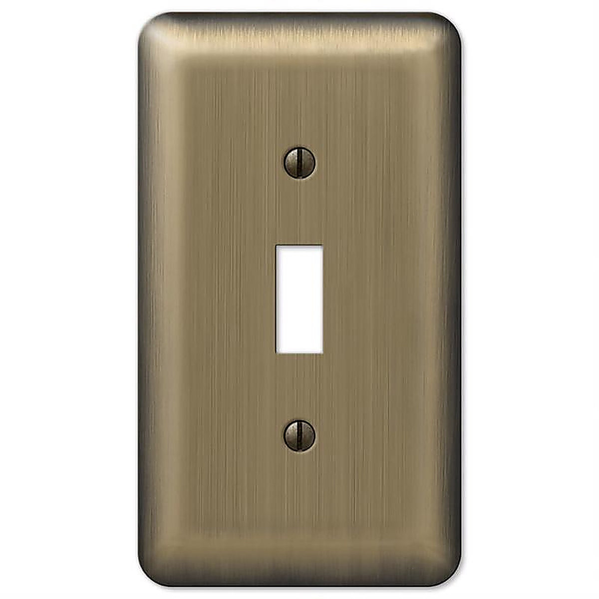 Amerelle 154T Devon Brushed Brass Brass 1 gang Stamped Steel Toggle Wall Plate 1/Pack