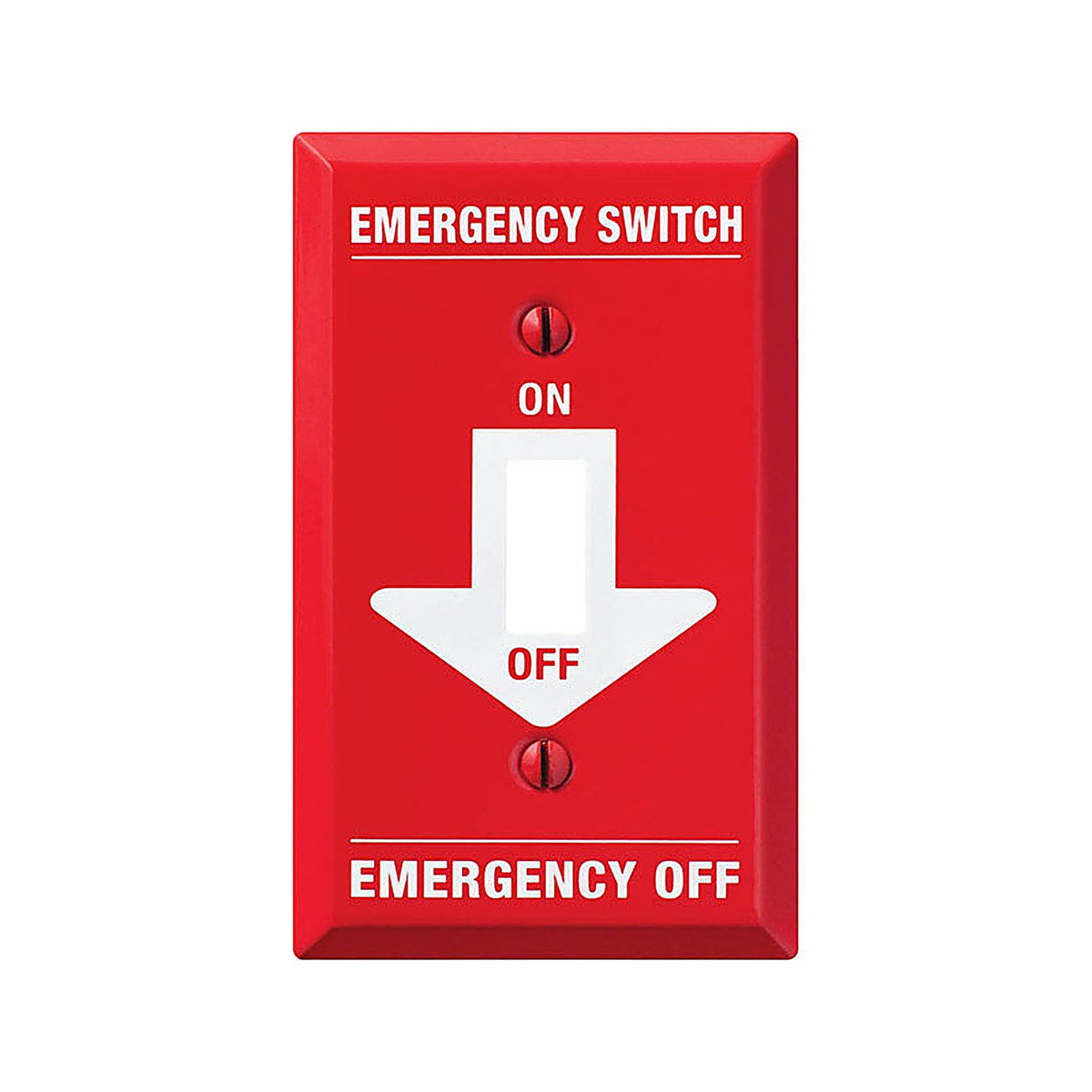 Amerelle C972T Pro Red 1 gang Stamped Steel Toggle Emergency Switch Wall Plate 1/Pack