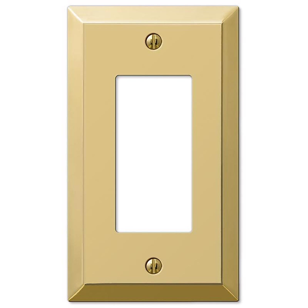 Amerelle 163RBR Century Polished Brass Brass 1 gang Stamped Steel Rocker Wall Plate 1/Pack
