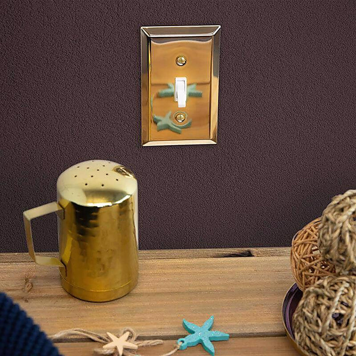 Amerelle 163TTBR Century Polished Brass Brass 2 gang Stamped Steel Toggle Wall Plate 1/Pack