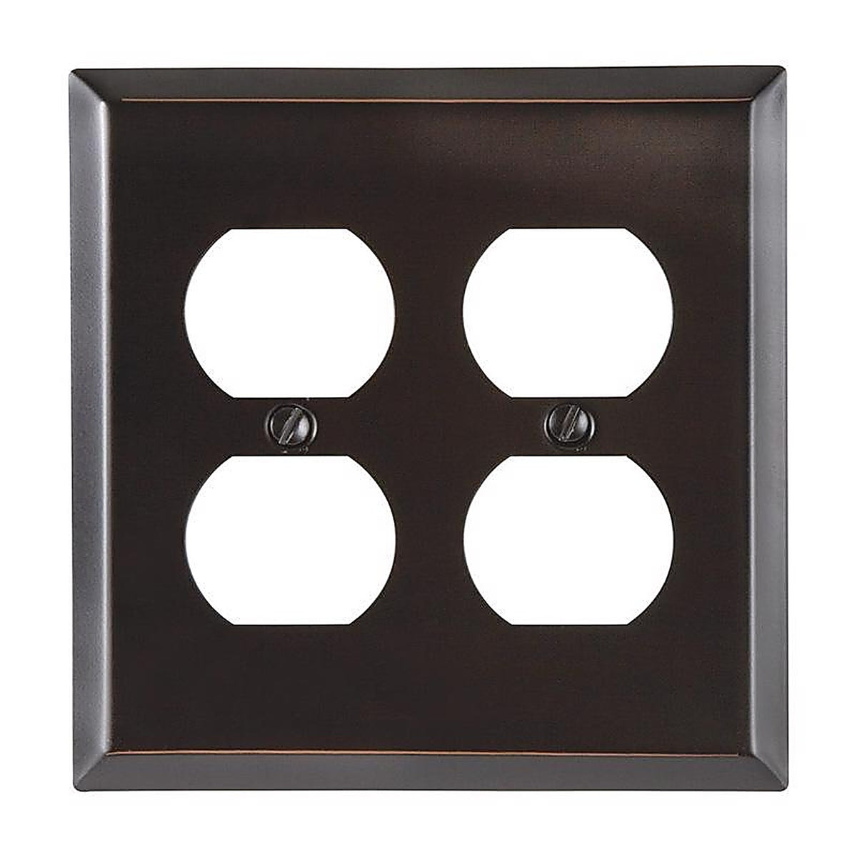 Amerelle - 163DDDB - Century Aged Bronze 2 Gang Stamped Steel Duplex Wall Plate 1 Pack