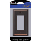 Amerelle 163RDB Century Aged Bronze Bronze 1 gang Stamped Steel Rocker Wall Plate 1/Pack
