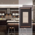 Amerelle 163RDB Century Aged Bronze Bronze 1 gang Stamped Steel Rocker Wall Plate 1/Pack