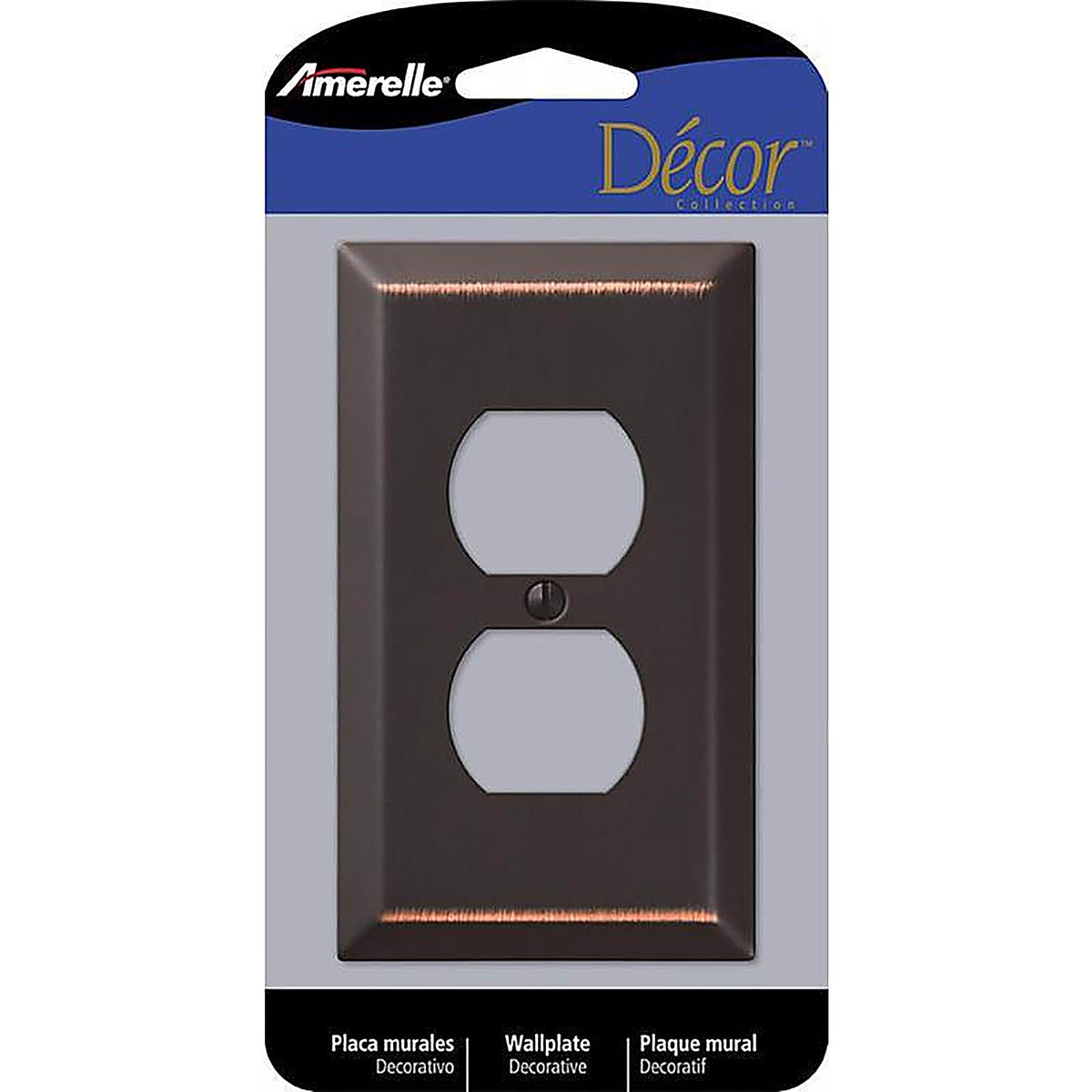 Amerelle 163DDB Century Aged Bronze Bronze 1 gang Stamped Steel Duplex Outlet Wall Plate 1/Pack