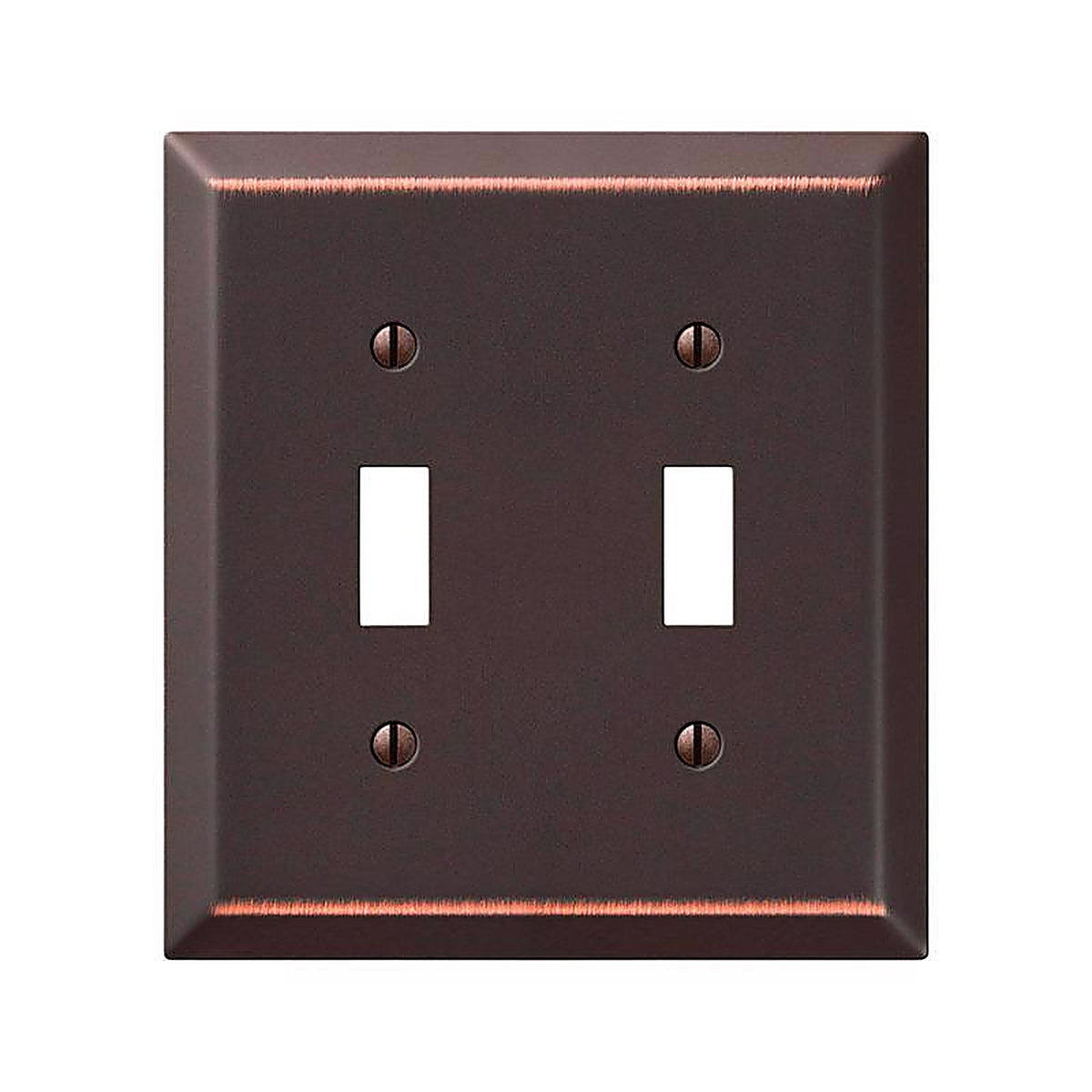 Amerelle 163TTDB Century Antique Bronze Bronze 2 gang Stamped Steel Toggle Wall Plate 1/Pack
