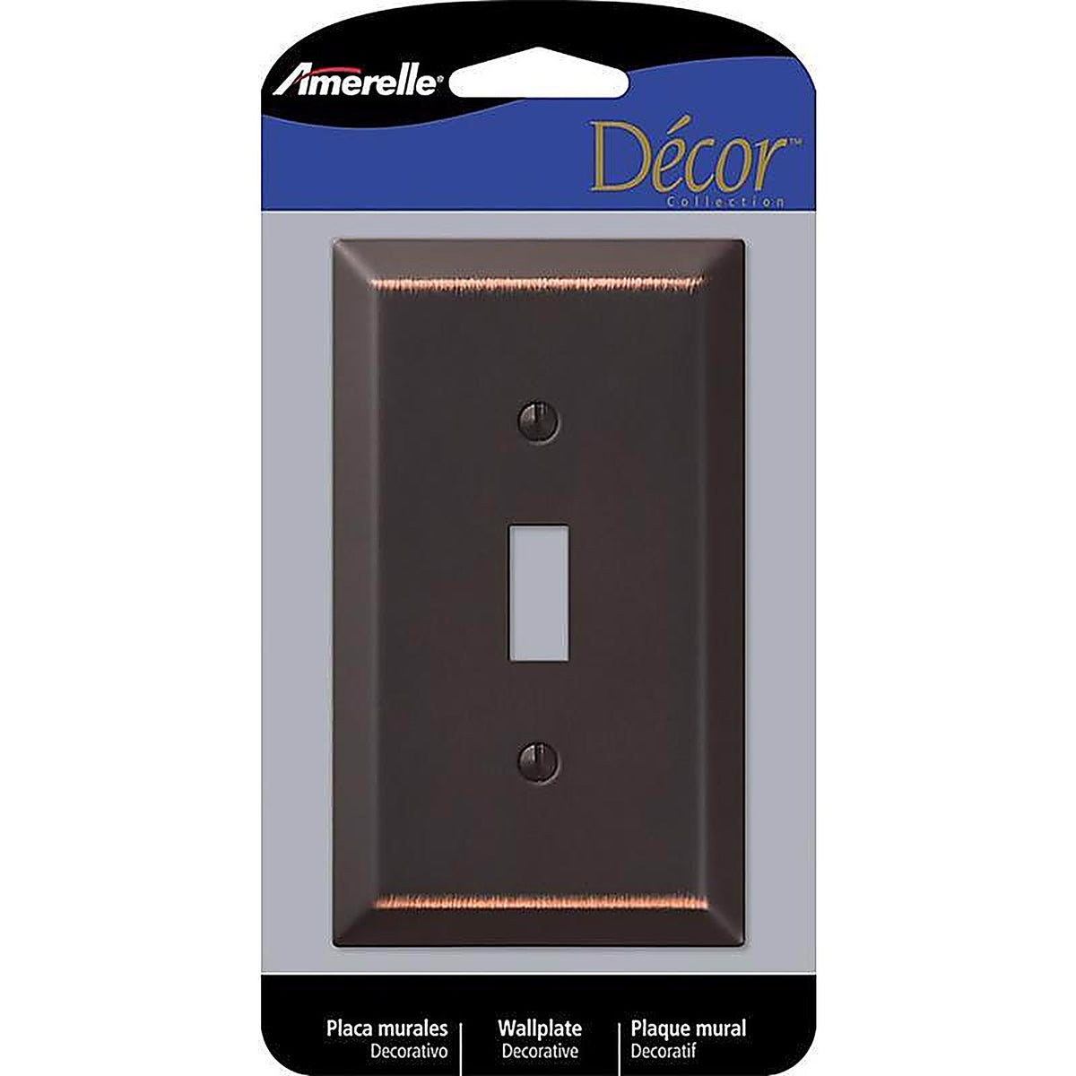 Amerelle 163TDB Century Aged Bronze Bronze 1 gang Stamped Steel Toggle Wall Plate 1/Pack