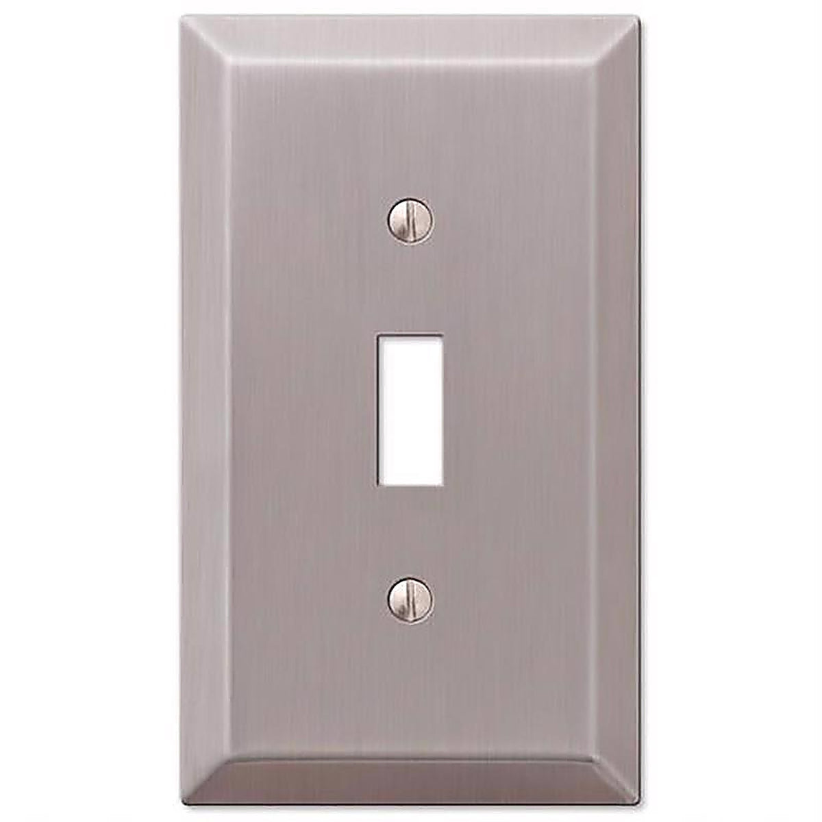 Amerelle 163TBN Century Brushed Nickel Gray 1 gang Stamped Steel Toggle Wall Plate 1/Pack