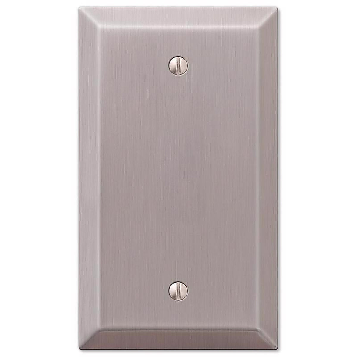 Amerelle - 163BBN - Century Brushed Nickel 1 Gang Stamped Steel Blank Wall Plate 1 Pack