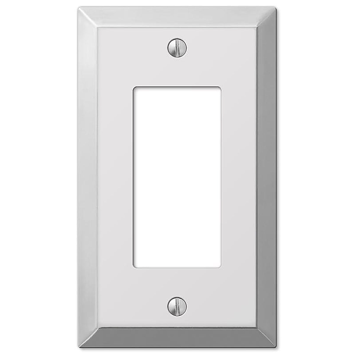 Amerelle 161R Century Polished Chrome Light Gray 1 gang Stamped Steel Rocker Wall Plate 1/Pack