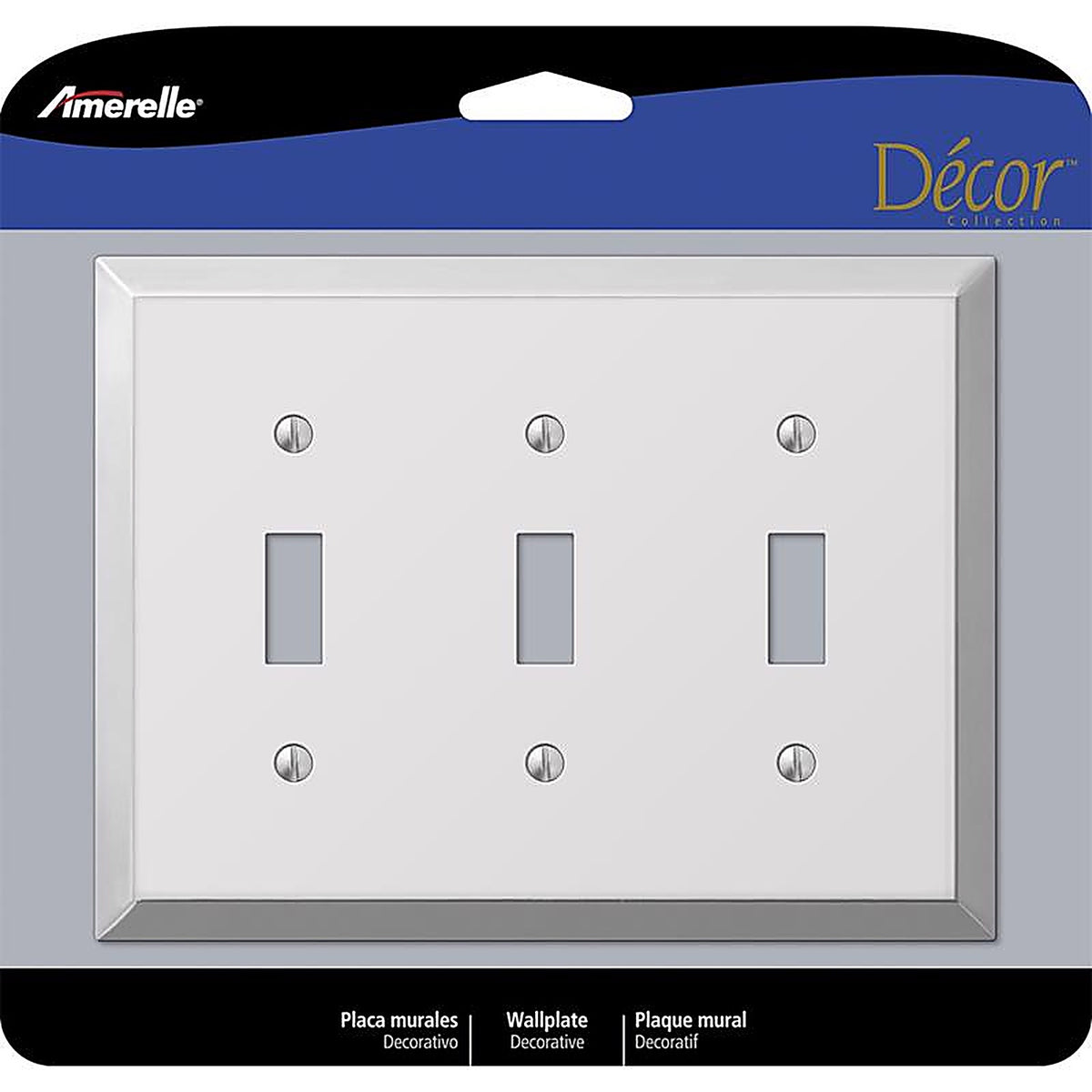 Amerelle - 161TTT - Century Polished Chrome 3 Gang Stamped Steel Toggle Wall Plate 1 Pack