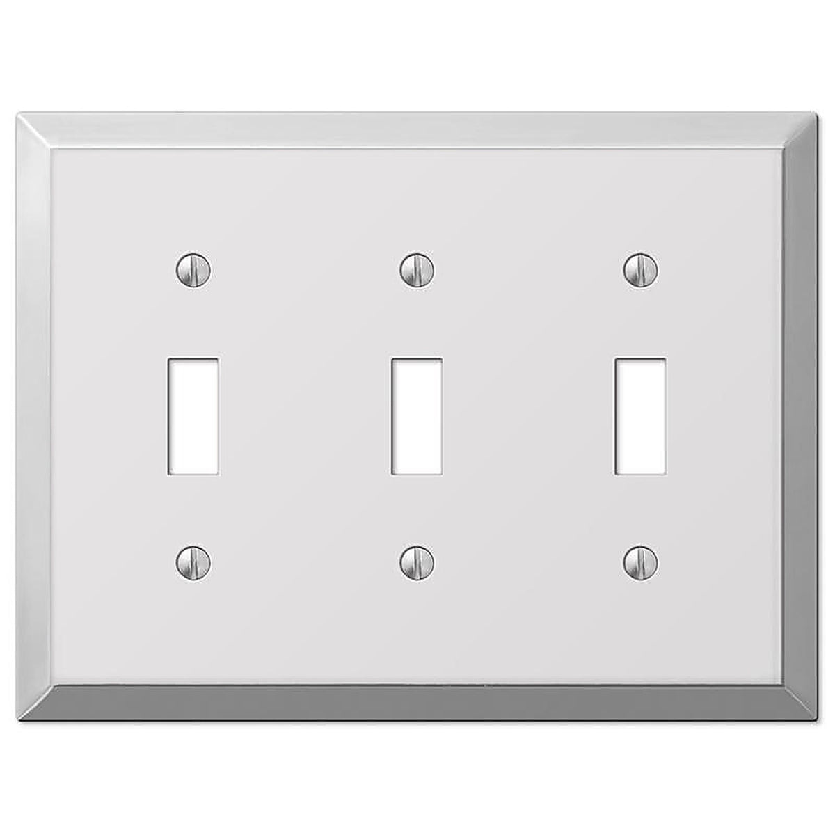 Amerelle - 161TTT - Century Polished Chrome 3 Gang Stamped Steel Toggle Wall Plate 1 Pack