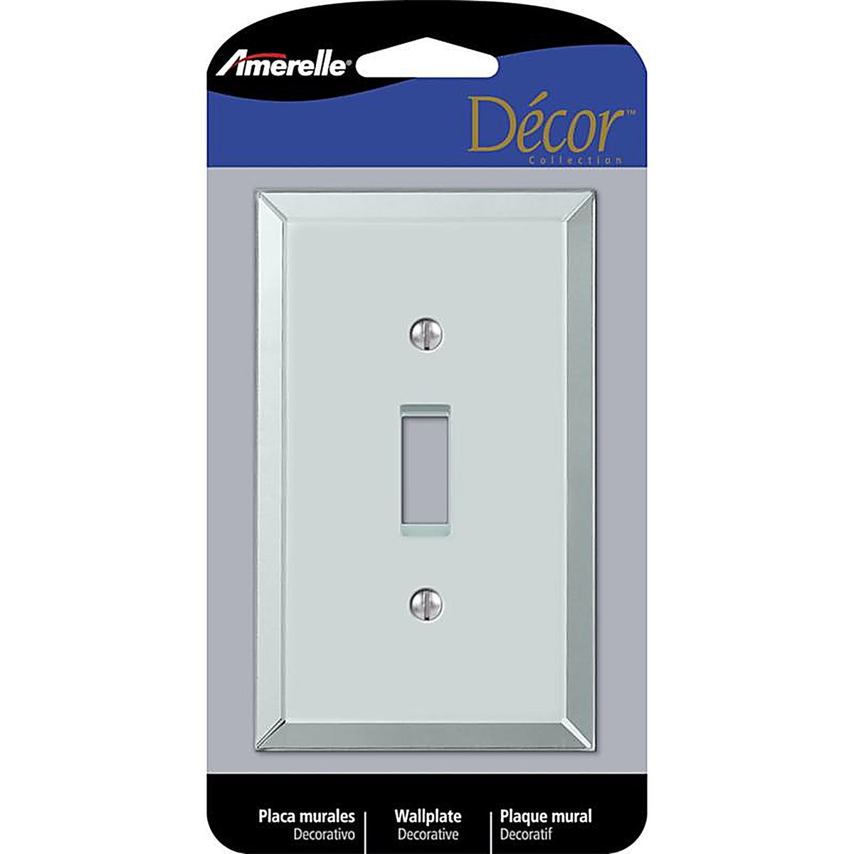 Amerelle - 66T - Mirror Clear 1 Gang Acrylic Toggle Wall Plate 1 Pack