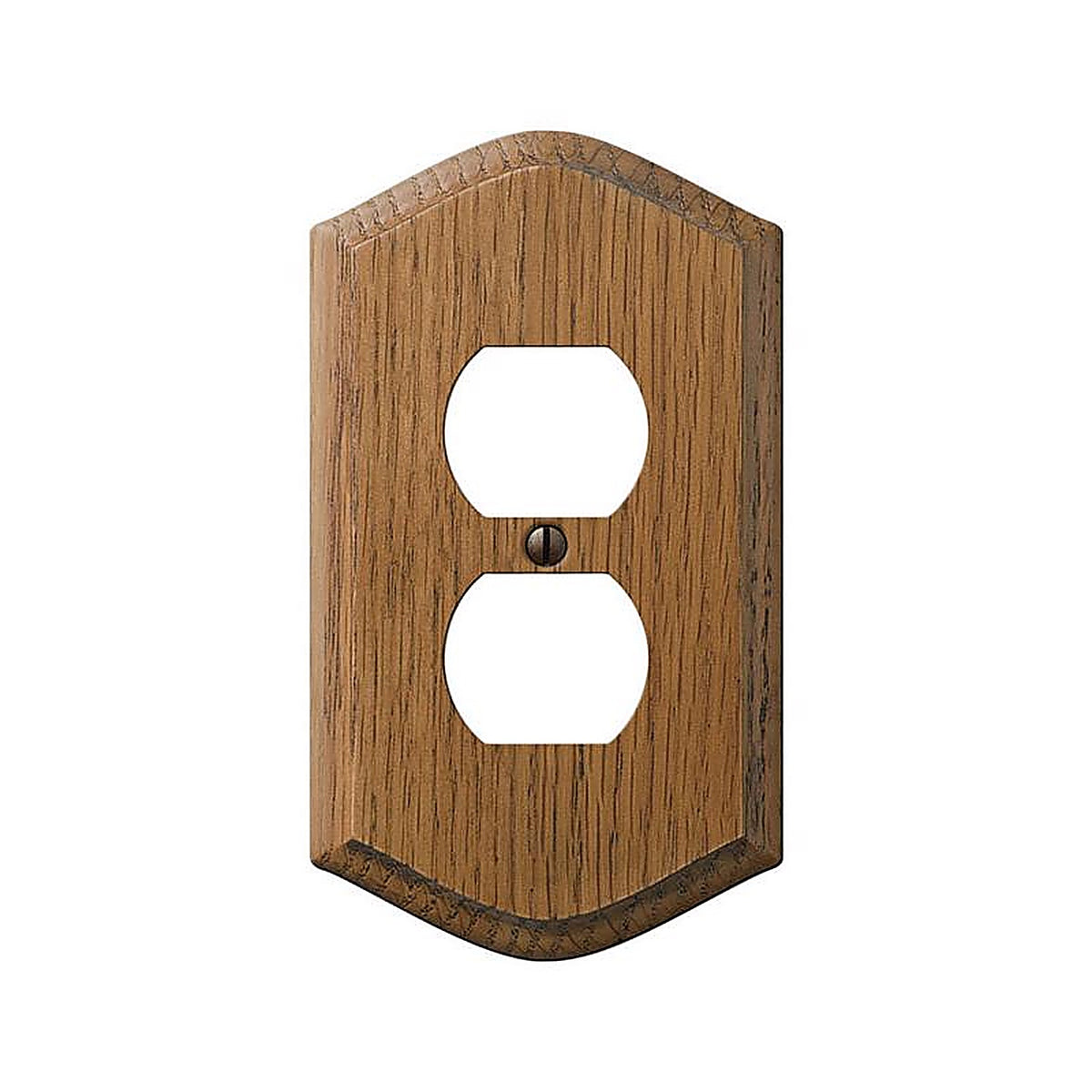 Amerelle 701D Country Brown 1 gang Wood Duplex Outlet Wall Plate 1/Pack