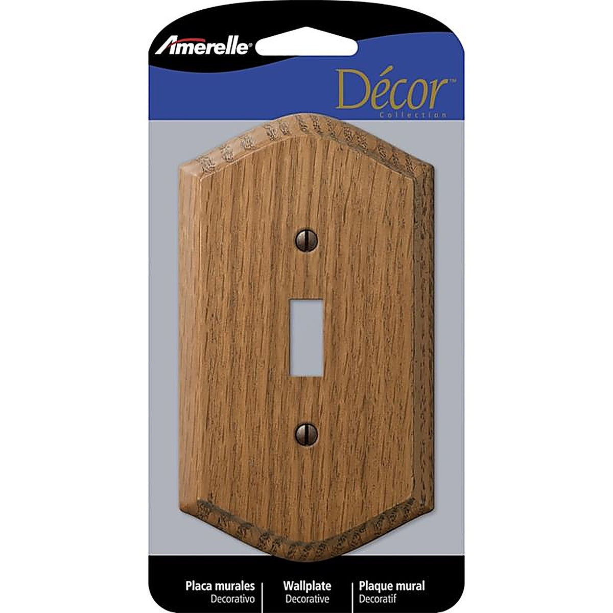 Amerelle - 701T - Country Brown 1 Gang Wood Toggle Wall Plate 1 Pack