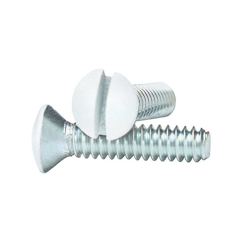 Amerelle PSW White Steel Wall Plate Screws 10/Pack