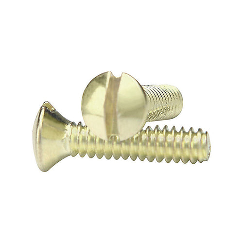 Amerelle PSBR Bright Brass Brass Steel Wall Plate Screws 10/Pack