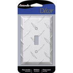 Amerelle - 955T - Diamond Silver 1 Gang Stamped Aluminum Toggle Wall Plate 1 Pack