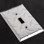 Amerelle - 955T - Diamond Silver 1 Gang Stamped Aluminum Toggle Wall Plate 1 Pack