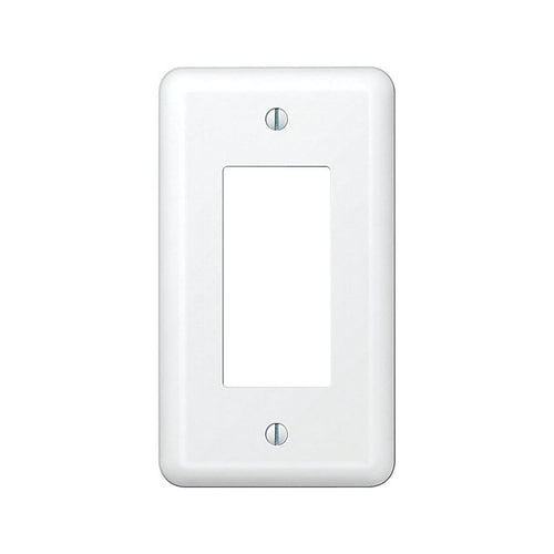 Amerelle - 935RW - Devon White 1 Gang Stamped Steel Decorator Wall Plate 1 Pack
