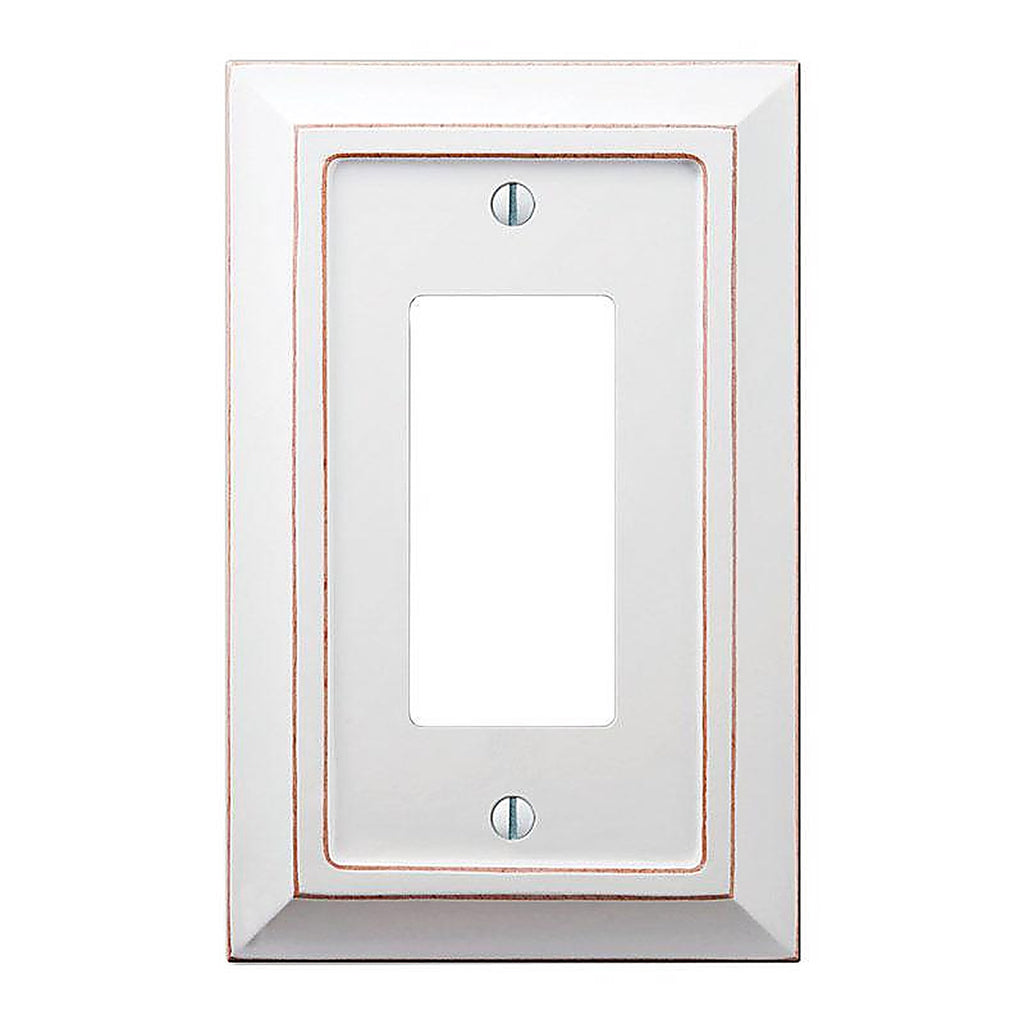 Amerelle - 4040RDW - Savannah White 1 Gang Wood Decorator Wall Plate 1 Pack