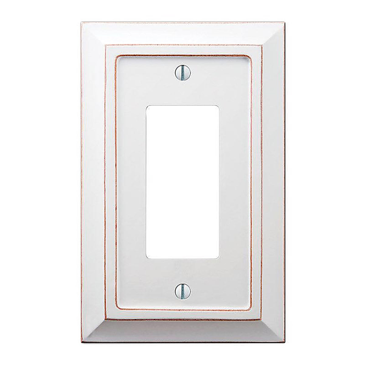 Amerelle - 4040RDW - Savannah White 1 Gang Wood Decorator Wall Plate 1 Pack